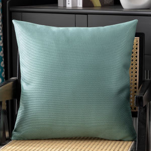 Summer Ice Silk Cushion Cover Living Room Sofa Backrest Pad Cover Pure Color Modern Simple Style Square Polyester Fiber