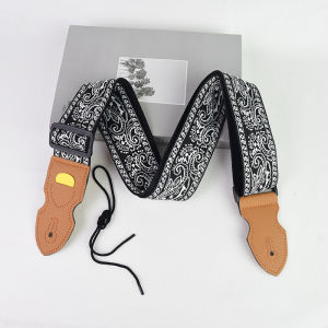 Fashion Retro Embroidered Electric Guitar Straps Ethnic Style Acoustic Guitar Strap Printed Shoulder Straps Guitar Accessories