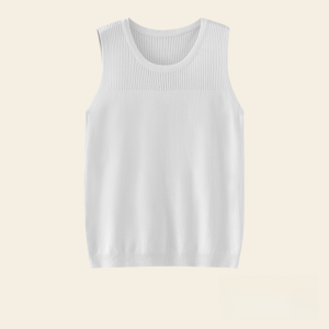 MiiOW | White Vest Strap Womens Inner Wide Shoulder Auxiliary Breast Mesh Breathable Sleeveless Top Can Be Worn Outside Base Shirt