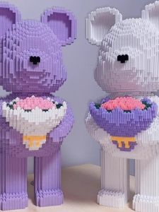 Violetoon Bear 2025 New Puzzle Building Blocks Adult Miniature Display Boys Girls Educational Assembly Toy Gift
