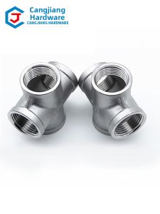JISHUO | 304 316 Stainless Steel Inner Threaded Cross Tee