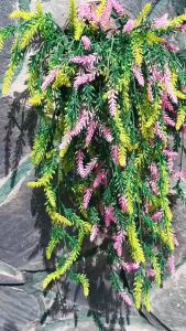 Chùm hoa lá giả treo tường VI112 ( nhựa dài 79cm) hoa giả trang trí