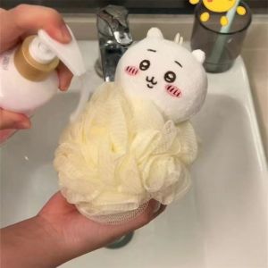 Chiikawa Usachi Bath Ball Kawaii Bath Flower Cute Super Soft Bathing Bubble Ball Adorable Personal Hygiene Cleaning Tool