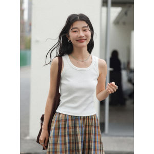 Plain Spaghetti Strap Tank Top Women 2026 New Summer Versatile Korean Style