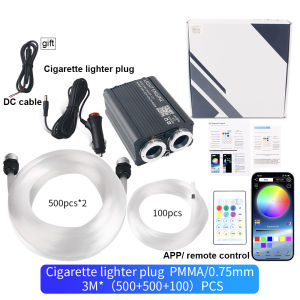 Kalada | New 16W Car Starry Sky Light RGB Fiber Optic RGBW Ceiling Car Home Decor Interior Atmosphere Light Twinkle Starry Stream Light