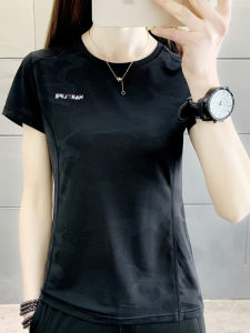 Quick Dry Womens Short Sleeve T-Shirt round Neck Fitness Casual Outdoor Running Climbing Breathable Comfortable Summer Sportswear