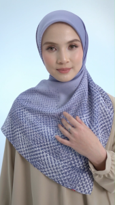 Zoya AUZORA Scarf - Kerudung Hijab Segiempat Motif With Pouch Ziplock - Bahan Poly Fine