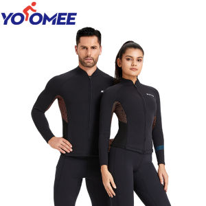 Yoomee 1.5MM Neoprene Wetsuit Men Women Diving Jacket Long Sleeve Snorkeling Coat Surfing Jacket Fishing Thermal Swimwear