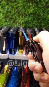 ไฟแช็คแก๊สฟู่ รุ่น B Punch ไฟแช็คเปลวไฟสีฟ้า ไฟแช็คเติมแก๊สได้ สินค้าตัวเปล่าไม่มีวัตถุไวไฟสินค้าพร้อมส่งในไทย