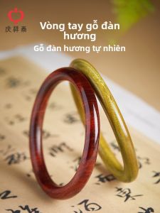 QINGXIANGTAI | Natural Green Rosewood Bracelet Purple Black Traditional Chinese Style Wooden Accessory
