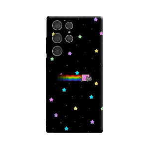 Potdemiel | Rainbow Space Cat Phone Case for Samsung Galaxy S26 S25 Ultra S24 S23 Ultra Plus Shockproof Double Layer Tough Back Cover