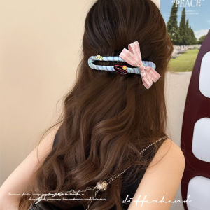 Korean Style Large Size Bear Duckbill Clip Womens Hair Accessories Butterfly Knot One Word High End Feeling Fashionable Hairpins