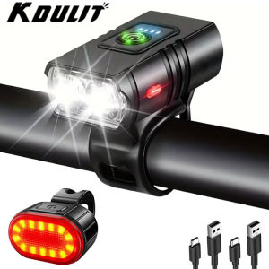 USB Rechargeable LED Bike Light Front MTB Bicycle Headlight Flashlight MTB Road Bike Headlamp Waterproof For Night Riding Safety