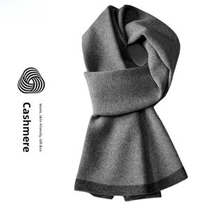 Elegant Cashmere Scarf for Men Thick Warm Neck Warmer Red Birthday Gift Lucky Year Birthday Present Korean Style Rectangle Scarf