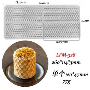Creative Dishes Decoration Small Mesh Silicone Mold Lace Fondant Crown Honeycomb Baking Mesh Plug-in Abrasive Tool