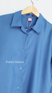 Kemeja tunik jumbo ld 100 - 120 baju atasan wanita kekinian kemeja kerja kantor murah terbaru