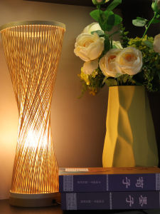 Retro Bamboo Woven Bedroom Table Lamp Nordic Zen New Chinese Style Homestay Bedside Lamp Handmade Craft Decorative Lamp