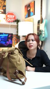 Martinversa TR5 Tas Ransel Backpack Wanita Kanvas - Abu Abu