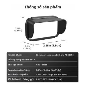 Phụ Kiện Máy Quay Gimbal Cầm Tay DJI Osmo Pocket 3/4 Tấm Chắn Nắng Di Động
