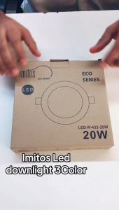3 Colour LED Downlight Round 20W 6 Recessed Downlight Panel on/off switch change color genlighting