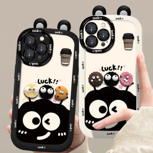 Cartoon 3D Black Coal Ball Phone Case for Xiaomi 15 ULTRA CIVI4PRO Protective Cover Full Package 12s Anti-fall 17 Soft Shell 14pro Xiaomi 11 Silicone Mix4