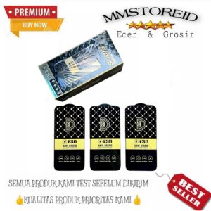 MM - Tempered glass full cover anti static tahan banting anti lecet / anti minyak all seri / anti pecah all type hp