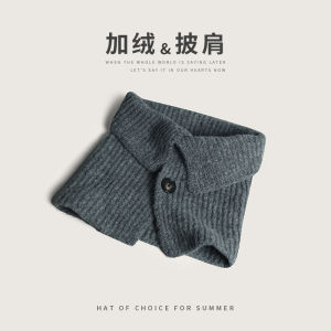 Classy Gray Scarf Mens and Womens Autumn and Winter 2024 New Warm Cashmere-like Plush Shawl Scarf Atmosphere