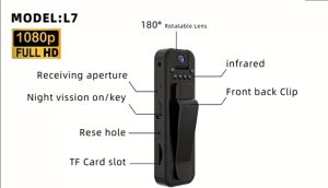 Portable BodyCam HD Video Recorder Smart Security Camera Infrared Night Vision Sports Cameras DV Mini Camera