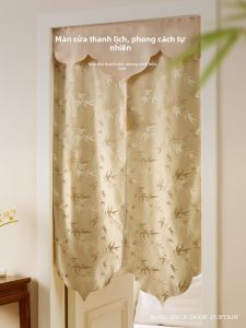 ZHIXIAO | New Chinese Style Soothing Song Brocade Curtain Half Privacy Screen