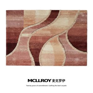 French Vintage Gradual Color Relief Handcrafted Rug