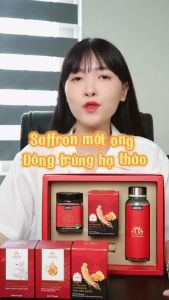 Set quà tặng hộp quà tặng saffron nhụy hoa nghệ tây Kingdom Herb chính hãng