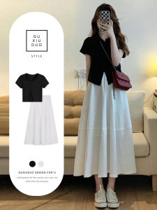 GUXIUDUO | Unique Slim French Style Dress for Curvy