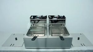 Stainless Steel Frying Machine Electric Deep Fryer Double/single electric frye 6L/12L Commercial Frying Fried Chicken French Fries with Basket