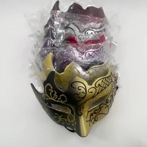 Colorful Painted Masquerade Mask for Men Creative Halloween Masks Props Male Cosplay Party Supplies