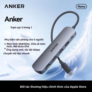 Cổng Kết Nối Đa Năng Anker 7 Trong 1 Type C Với Màn Hình HDMI Sạc Nhanh PD 100W Hub USB C Dành Cho MacBook Và Máy Tính Xách Tay Mac Bộ Chuyển Đổi Bằng Nhôm