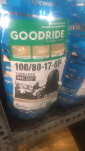 Vỏ ( lốp) 100/80-17 không xài ruột chính hãng GOODRIDE