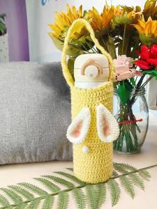 Túi Đựng Cốc Thủ Công Bằng Len Bảo Vệ Tai Thỏ Túi Đựng Cốc Nước Cho Trẻ Em Túi Đựng Cốc Giữ Nhiệt Túi Đựng Cốc Du Lịch