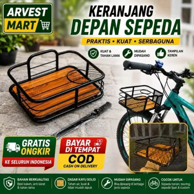 ￼Keranjang Sepeda MTB Federal Kayu Universal - Alas PLAT KAWATBOTOL 30x22x10cm