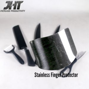 JHT Pengaman Pelindung Jari Tangan dari Irisan Pisau Potong Sayur Buah Daging Stainless Steel atau Plastik