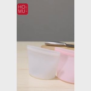 HOMU ZUSHI Reusable Silicone Ziplock Keep Fresh Pouch Silikon Kantong Penyimpanan Makanan Buah Sayuran Kosmetik Pompa ASI MPASI Serbaguna
