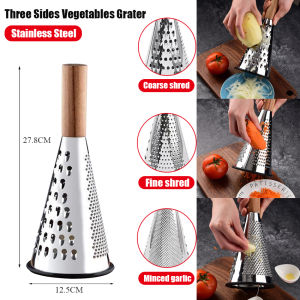 【การจัดส่งท้องถิ่น】เครื่องบดผักขูดสำหรับห้องครัว-กล่องขูดที่มี3ด้านสำหรับชีสพาเมซานผักแครอทหรือมันฝรั่ง-ที่ขูดชีส