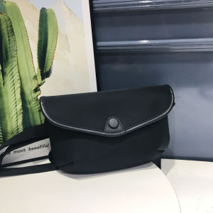 Casual Canvas Crossbody Bag for Women with Embroidered Letters Korean Style Small Size Soft Shoulder Strap Envelope Shape