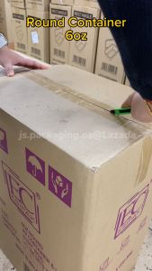 EC Small Round Container 6 oz Bekas Dadih Jelly Kecil Bekas Sos Puding jelly cup with lid 1CTN