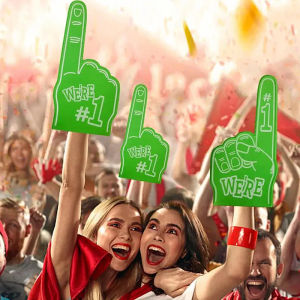 CISWGE Universal Large Foams Fingers Cheerleading Props Hand Sports Event Cheering Palm Party Props Number 1 Foam Fan Finger
