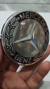 Logo Mercedes chụp mâm xe (chụp Lazâng) xe Mercedes đường kính 75mm phù hợp mẫu xe Mercedes khác nhau logoMec75