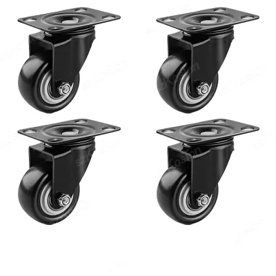 Heavy Duty Casters PP Wheels Rollers For Furniture Wheel Caster Wheels 360° Caster Wheel Industrial With Brake 1.5/2 Inch