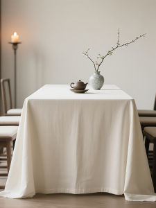 AKS | Luxurious Thicker Rectangular Beige Zen Tablecloth