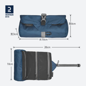 Decathlon Outdoor Camping Travel Toiletry Bag Mens Womens Portable Hiking Wash Bag Makeup Bag Storage Organizer