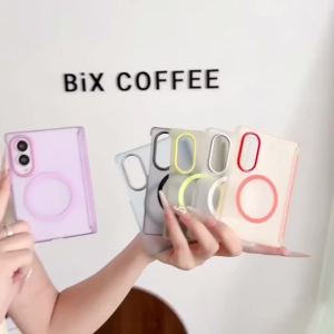 Candy Color Transparent For Magsafe Magnetic Phone Case For Samsung Galaxy Z Fold 8 Ultra 7 6 5 Full Hinge Protection Hard Cover