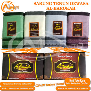 SARUNG TENUN DEWASA MOTIF GROSIR SARUNG LEBARAN IDUL FITRI AL-BAROKAH BAHAN HALUS BERKUALITAS